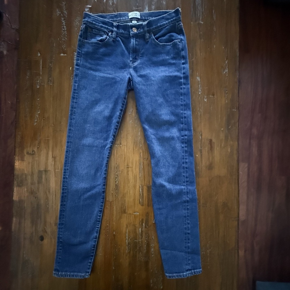 J. Crew Selvedge Toothpick Stretch Denim Skinny Jeans Womens Size 25 Dark Wash